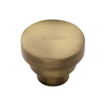 M Marcus Heritage Brass Stepped Design Round Cupboard Knob 32mm 